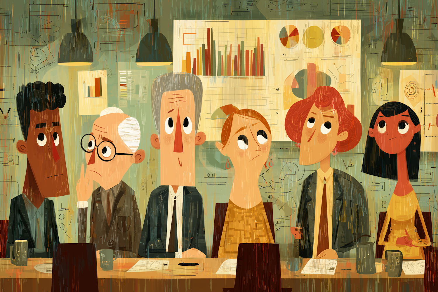 AI Reality Check: Your No-Nonsense Guide to Smart AI Investment a high level business meeting scene showing diverse